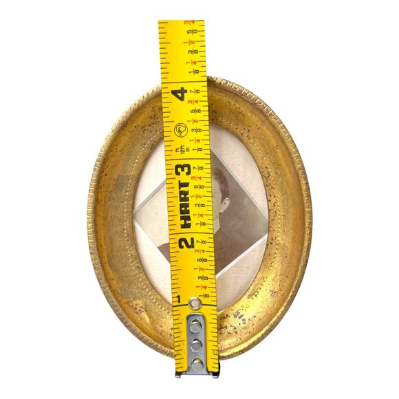 Antique Mini Oval Vintage Portrait Frame Young Man Handwritten Provinance Estate - Picture 5 of 5